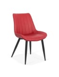 Scaun living si bucatarie BUC 203, piele ecologica, picioare metalice, 110 kg