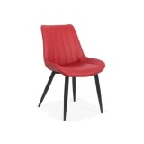 Scaun living si bucatarie BUC 203, piele ecologica, picioare metalice, 110 kg