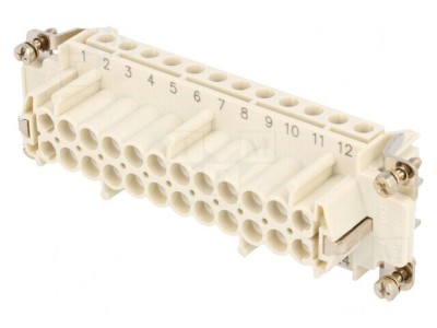 Conector HDC Inserturi Contact Mamă S-E PIN 24 PE 16A foto