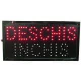 Panou Reclama Luminoasa LED Deschis-Inchis 48.5x25.5 cm, Animat, Rosu/Albastru, 220V, Prindere Inclusa, Ideal Magazine/Baruri