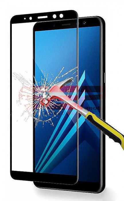 Geam protectie display sticla 5D FULL GLUE Samsung Galaxy A7 2018 BLACK
