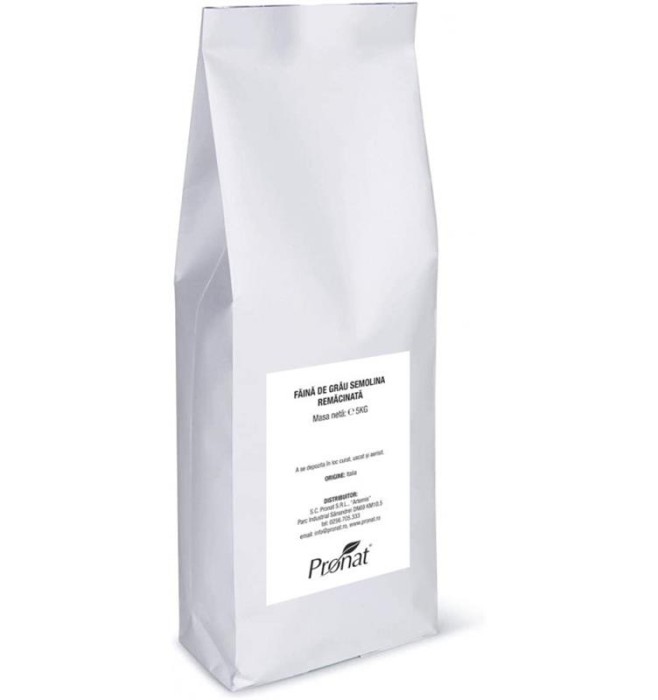 Faina de Grau Semolina Remacinata 5 kilograme Pronat