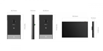 KIT VIDEOINTERFON SMART HOME 2MP Monitor color 7&amp;quot; touch foto