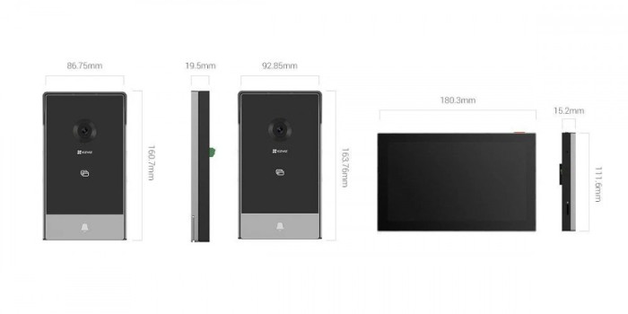 KIT VIDEOINTERFON SMART HOME 2MP Monitor color 7&quot; touch