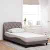 VidaXL Cadru de pat fără saltea, gri taupe, 100x200 cm, textil 3310584