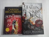 THE SOUNDBIRD AND THE HEART OF STONE / THE FALLEN &amp; THE KISS OF DUSK - DIN SERIA THE SHADOWBORN DUET BOOK ONE AND TWO - CARISSA BROADBENT