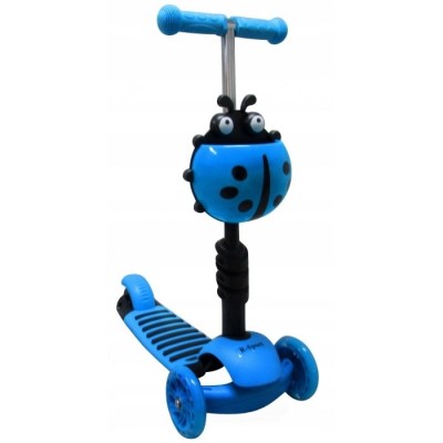 Trotineta 5 in 1, roti cu LED, platforma antiderapanta, JR R-Sport - Albastru foto