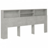 Dulap tăblie, gri beton, 220x19x103,5 cm