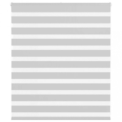 Jaluzea tip zebra gri deschis lățime țesătură 125,9cm poliester foto