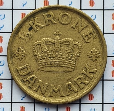Danemarca 1/2 ore 1925 - Christian X - km 831 - D02 foto