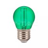 Bec LED V-TAC, Filament, Verde, 2W (10W echivalent), G45, E27, 60lm, 220-240V, Sticla, 20000h