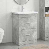 Cumpara ieftin Set de mobilier pentru baie Gri Beton 61 x 40 x 84,5 cm