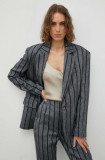 Day Birger et Mikkelsen blazer din amestec de in culoarea negru, un singur rand de nasturi, modelator