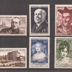 Franta 1950 - Lot 6 serii, MNH (vezi poze)