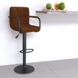 vidaXL Scaun de bar, maro, catifea