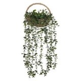 Ghiveci decorativ suspendat cu planta artificiala curgatoare, 60cm, verde, CMCLASS