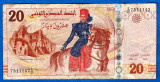 (1) BANCNOTA TUNISIA - 20 DINARS 2011 (20 MARTIE), PORTRET KHAIREDDINE ET-TOUNSI