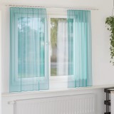 vidaXL Perdele Voile cu buzunare pentru bare 2 buc Turcoaz 4102236
