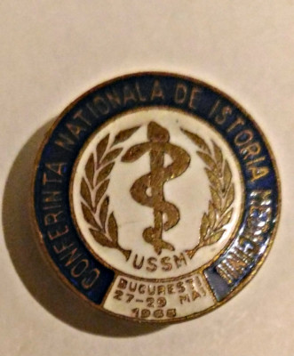 MEDICINA INSIGNA CONFERINTA NATIONALA DE ISTORIA MEDICINEI USSM BUCURESTI 1965 foto