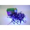 Instalatie de Craciun Flippy&reg; Tip Turturi, Franjuri cu Flash, Sectiune 5 m, 143 LED-uri, Interconectabila, Fir Negru, Albastru