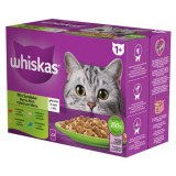 Hrană umedă pentru Pisici, cu Pui, Vita, Somon și Ton, 12 x 85g, Whiskas