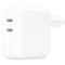 Incarcator retea 220V Apple, 2 x USB Type C, 35W, fast charge, alb, &quot;mw2k3zm/a&quot; (timbru verde 0.18 lei)