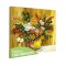 Tablou fosforescent Flori de camp in vaza de lut - 30 cm x 30 cm