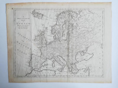 Harta Europei - Thomas Bowen - 1780 foto