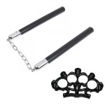 Cumpara ieftin Set Autoaparare: Nunceag 31cm + Box Metalic Craniu Negru, Policarbonat, 360g
