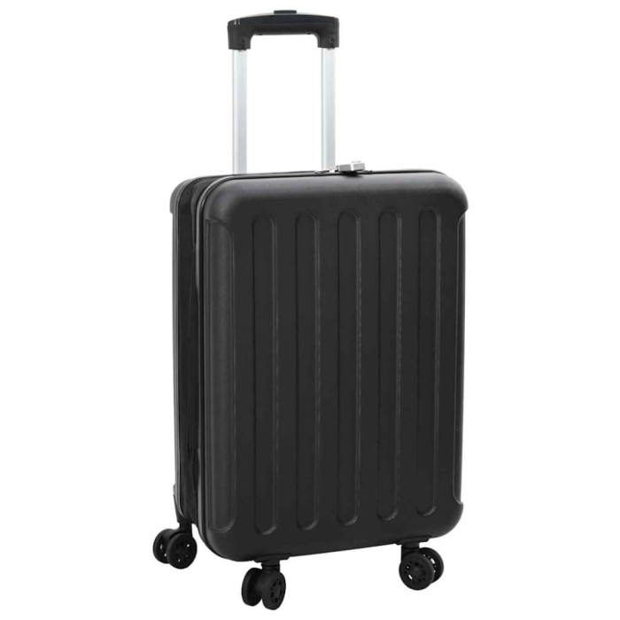 Valiza pliabilă cu carcasă dură 24&#039;Neagră 43x27x66 cm ABS
