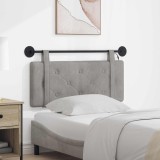 vidaXL Tăblie de pat suspendată Cu lumină LED Gri deschis Catifea 3424110