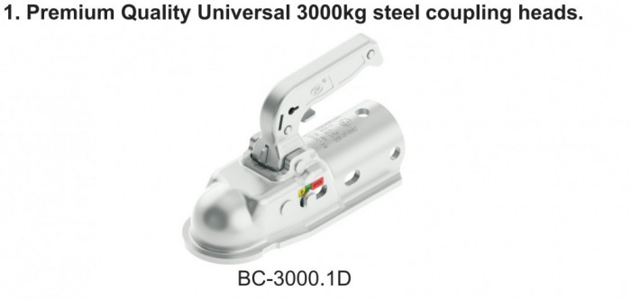 Set cupla remorca cu 3 adaptoare si suruburi Cod:BC-3000.1D Automotive TrustedCars