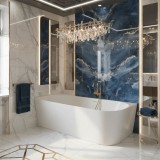 Cadă de colț acrilică Bellanto Slim 170 St&acirc;nga