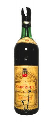 A 108 - Vin ROSU, CABERNET, cl 72 gr 12 recoltare 1971 foto