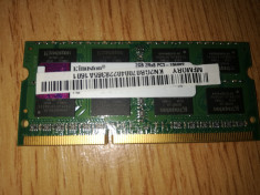 Placuta memorie laptop Kingston DDR3 2 GB PC3-10600S 1333 Mhz foto