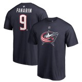 Columbus Blue Jackets tricou de bărbați grey #9 Artemi Panarin Stack Logo Name &amp;amp; Number - M, Fanatics Branded