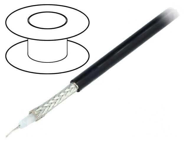 Cablu coaxial RG58 negru 100m