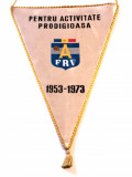 Fanion volei-Colegiul Judetean al Arbitrilor volei Prahova(1953-1973) 35x24 cm