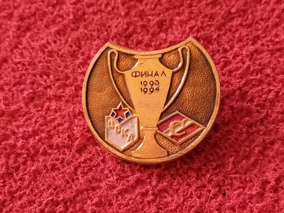 Insigna meci fotbal TSKA MOSCOVA-SPARTAK MOSCOVA (Finala 1993-1994) foto