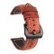 Curea piele naturala, compatibila Fossil Q Wander, telescoape Quick Release, 22mm, Maro Aprins