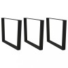 VidaXL Picioare de masă &icirc;n formă de V, 3 buc., negru, 100 x (72-73,3) cm, oțel 4012672