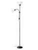 Lampa Podea Brilliant Spari, Brat Citire, E27, 60W, Negru/Alb, Inaltime 1.8m, LED Compatibil - RESIGILAT