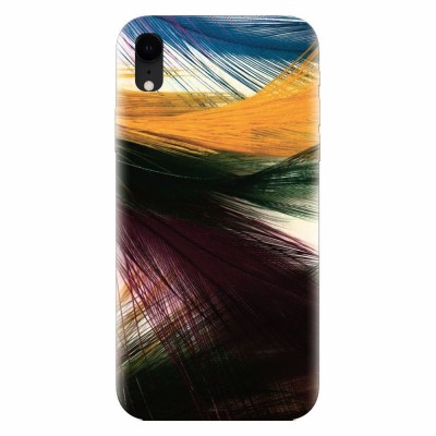 Husa silicon pentru Apple Iphone XR, Colorful Peacock Feathers foto