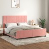Gossi cadru de pat cu tablie, roz, 180x200 cm, catifea