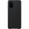 Husa de protectie Samsung Leather Cover pentru Galaxy S20 Plus, Black, Negru, Plastic, Carcasa