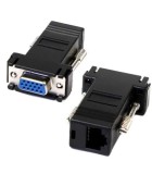 Set adaptor VGA mama la VGA mama prin cablu RJ45 2buc maxim 20m, Oem