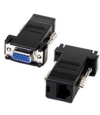 Set adaptor VGA mama la VGA mama prin cablu RJ45 2buc maxim 20m