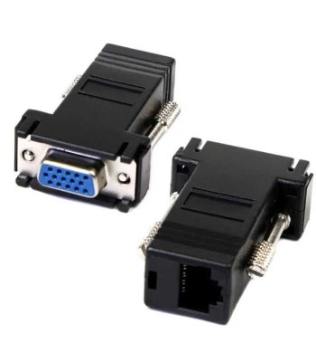 Set adaptor VGA mama la VGA mama prin cablu RJ45 2buc maxim 20m foto