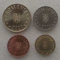 ROMANIA SET complet 1 + 5 + 10 + 50 bani 2021 UNC NECIRCULATE - DIN FISIC **