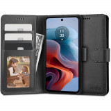 Husa Tech-Protect Wallet Wallet pentru Motorola Moto G34 5G Negru, Silicon